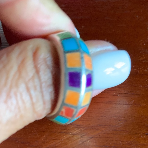 Multicolored SS925 ring🌸🌼✨🌈🌺 - Picture 5 of 6